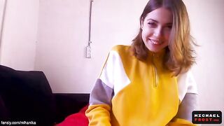 Girl was bored and masturbating when stepbrother woke up