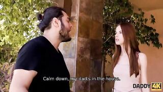 The girl seduces the boyfriend’s dad, fed up with his ego