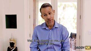 The girl seduces the boyfriend’s dad, fed up with his ego