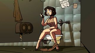 The barista is a giant in this animated sex scene