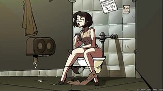 The barista is a giant in this animated sex scene