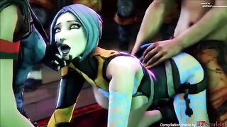 A complete animated version of Borderlands, blending game and porn styles