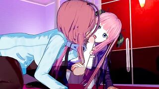 The Quintessential Quintuplets POV threesome sex with Miku and Nino