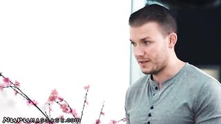 Two masseuses for one client with a sensual twist in this steamy scene