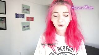 A cute babysitter got naughty with my dick and she gave me a blowjob and cum