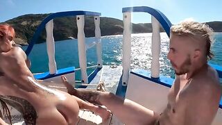 Brazzers cast sex in public on the boat with Voyeur for sure
