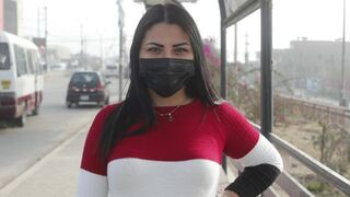 A stunning Venezuelan woman with a captivating big ass got lost in Lima and tried a new approach