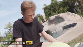 MILF curvy Dee Williams and Daya Knight ride a big cock together