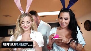 Two Easter Bunnies getting fucked while preparing for the holiday