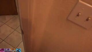 A stepson got caught jerking off while his stepmom was getting ready for bed