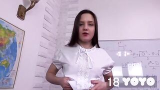 Girl came to the exam with a dildo in her pussy