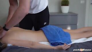The masseuse seduced her client with a sensual massage technique