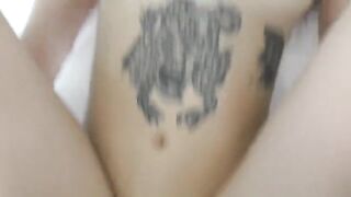 A blonde teen with big lips seduced a stranger to fuck in her room