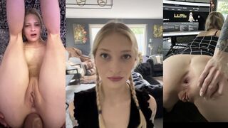 Teen Anal Babe craves intense, rough anal sex and cumming inside