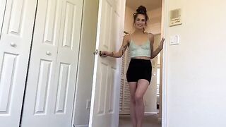 The hot Latina step sister shows you how to relax properly