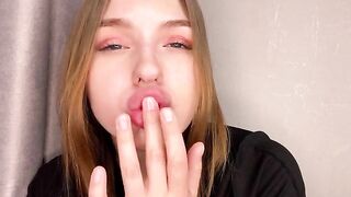 A nice girl has an intense orgasm while pleasuring herself at home alone