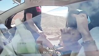 The guy made a blowjob to the stranger, who agreed to fuck her in public