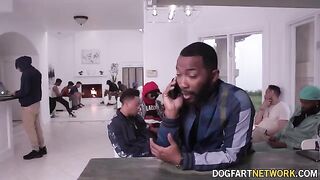 Hot blondie Harley King gets her face covered with cum in a 17 man blowbang