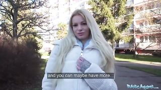Public Agent: German blonde MILF Kaira Kampen gets creampied in public
