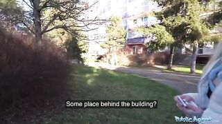 Public Agent: German blonde MILF Kaira Kampen gets creampied in public