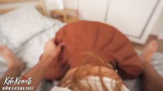 Nerdy girl with glasses gets fucked and facial, just like in the videos