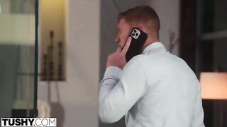 Azul gets back at her cheating husband by indulging in intense anal fantasies on TUSHY