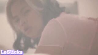 Asian beauty gets her pussy filled with sticky sperm