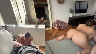 A sexy woman fucks with her husband in the hotel room