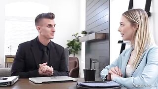 Skinny babe Lily Larimar fucked hard to get a job in this steamy Passion-HD scene