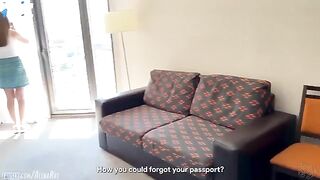 The stepson got his cock sucked by his stepmom in a hotel room