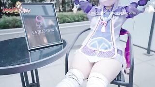Thick Thighs Qiqi Gets a Messy Massage Finish in Her Pussy
