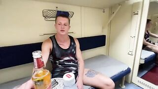 A cute girl was fucked by a handsome stranger on the train
