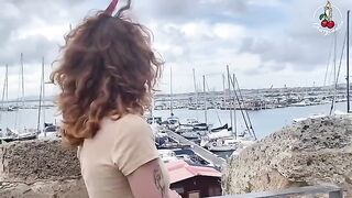 A cherry has a passionate sex on the boat with her lover
