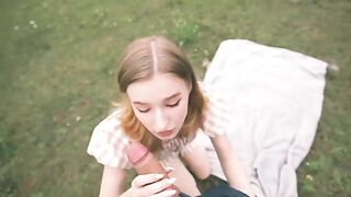 A guy fucked his stepsister in the forest, a taboo thrill they both love