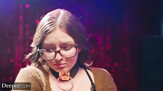 Timid Leana is leashed and fucked hard by dominant Maximo in a DEEPER scene