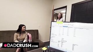 A sexy Asian stepdaughter seduces her dad and his employee in a taboo encounter