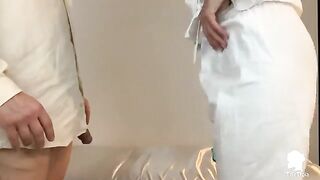 The nurse visits the patient with erection problems in this exclusive Italian anal sex scene