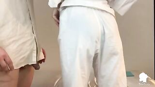 The nurse visits the patient with erection problems in this exclusive Italian anal sex scene