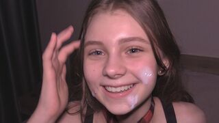 College girl is used as a cum dump by an insatiable guy in this explicit video