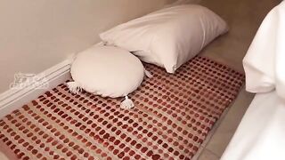 My sister's best friend and I shared a bed, it was very hot