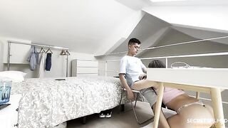 My stepsister doesn’t care about my studying, she wants to fuck