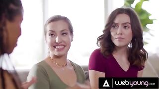 A girl from the city, Kira Noir, gets wild with her impressed neighbors