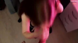 A cute chick was seducing her roommate through her feet and mini-skirt