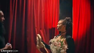 A man fucked a black burlesque dancer Kira at an afterparty, inspired by DEEPER