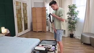 I catch my Foreign friend Masturbating in my panty and I get fucked with a big cum