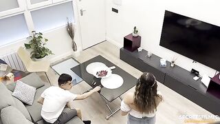 My stepsis stopped by to help when she caught me watching porn