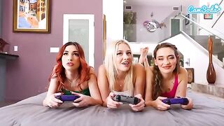 My step sister took my PS5, so I fucked her and her friends without any restrictions