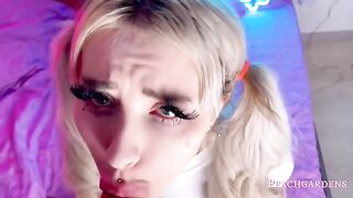Step sister gets her mouth and ass hammered hard