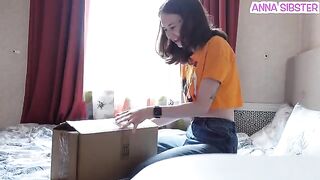 A girl was caught in bed with a sex machine, reliving a wild story