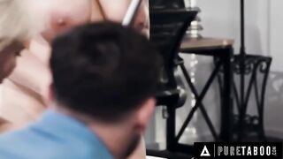 A hot maid, Natasha Nice, with huge natural boobs, gets a steamy reward